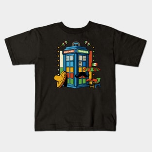 Buenas Tardis Travel Time by Tobe Fonseca Kids T-Shirt